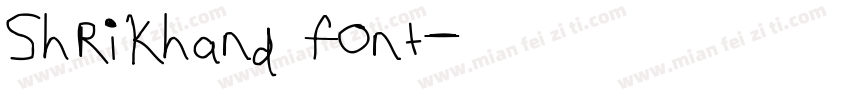 Shrikhand font字体转换